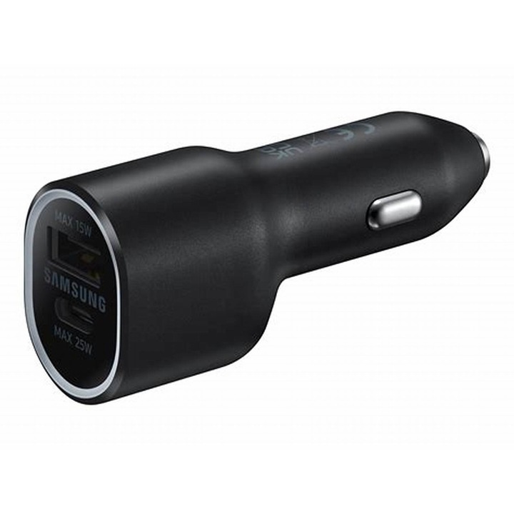 Samsung QC autós töltő 1xUSB-C 25W / 1xUSB-A 15W fekete