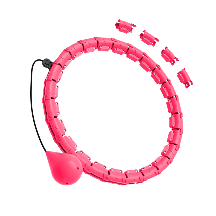 Hula Hop Wheel, REBEL, ABS, Csapokkal és súlyokkal, 50 cm, Rózsaszín
