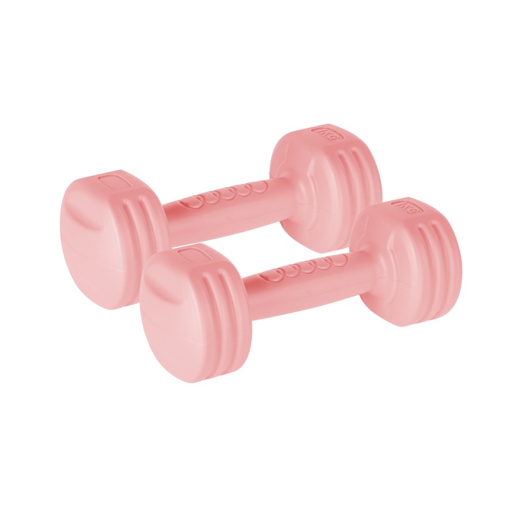 Haltere, REBEL, PVC, 2x1kg, Roz