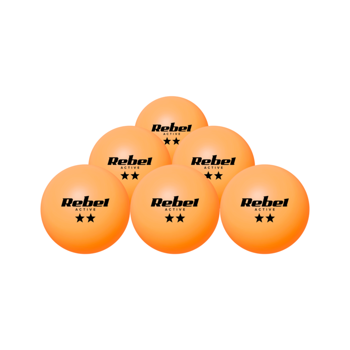 Mingi de ping-pong, Rebel, ABS, Portocaliu, 6 buc