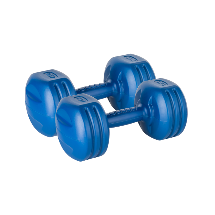 Haltere, REBEL, PVC, 2x4kg, Albastru