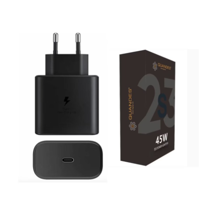 Incarcator Super Fast Travel Charger, 45W, USB-C, pentru S23ultra, s22 ultra, fara cablu