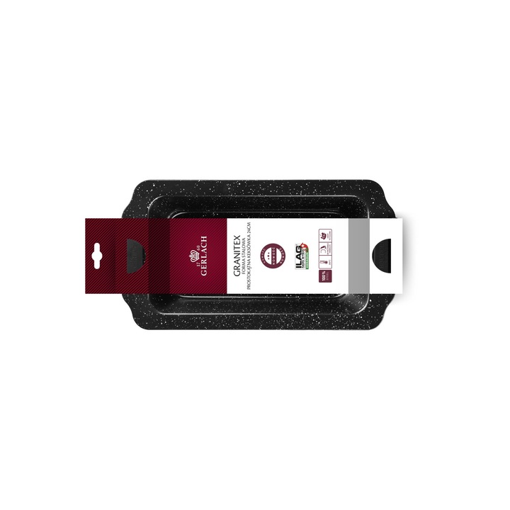 Forma de copt dreptunghiulara, Gerlach, Otel, Gri, 24cm