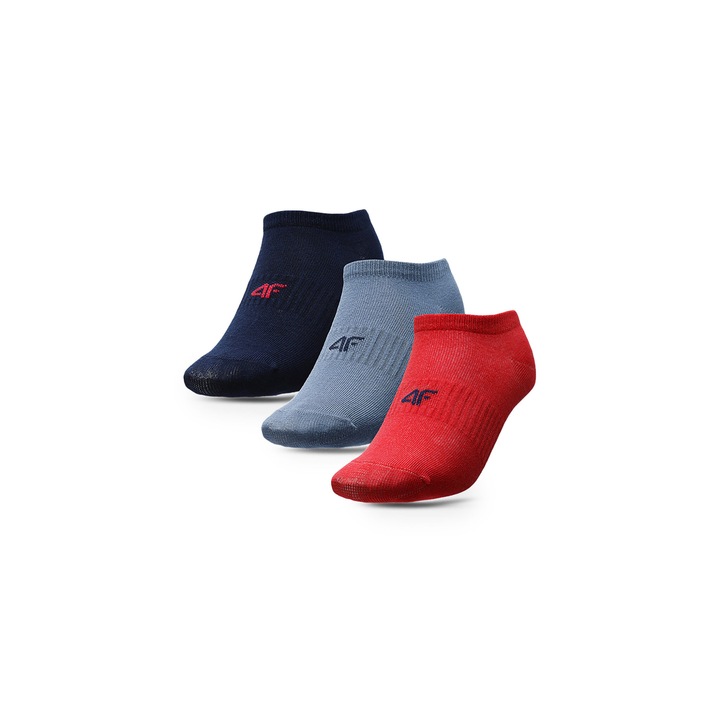 Комплект от 3 чифта чорапи за момиче, 4F, 302697113, Многоцветни, Текстил, 32-35 EU