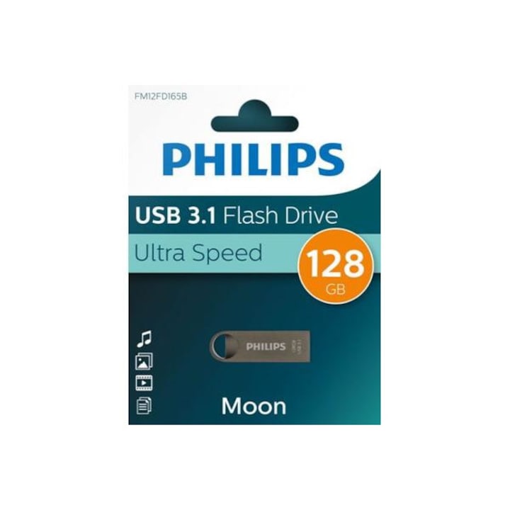 Stick USB Philips Moon Space, 128GB, USB 3.1 Gri