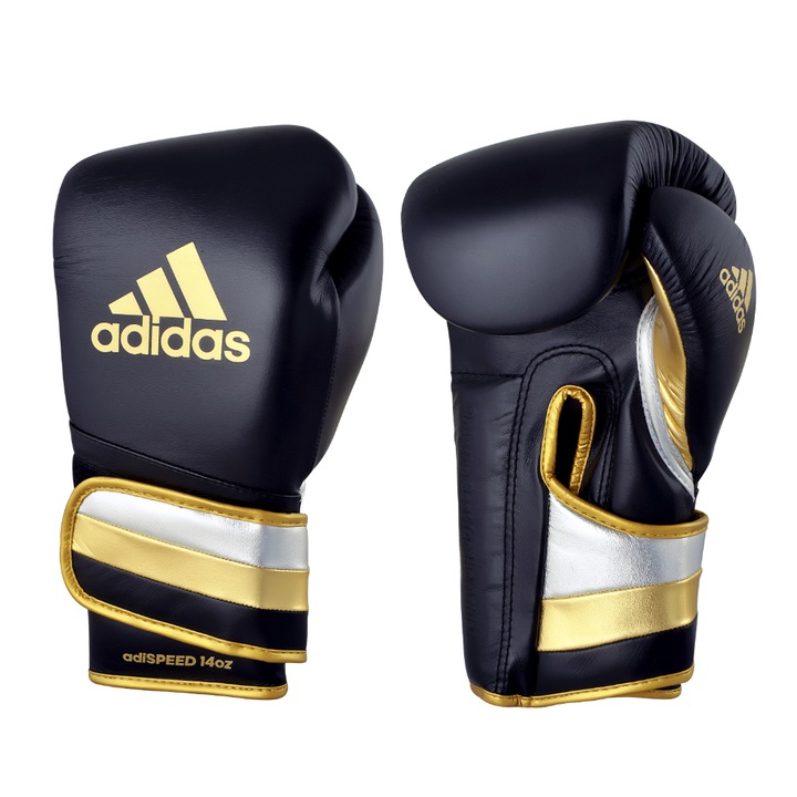 Manusi Box Adidas Speed 501 10 Oz Negru/Argintiu/Auriu