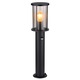 Stalp exterior Gracey, cu senzor, negru mat, sticla fumurie, 1XE27, IP54, H.60 cm