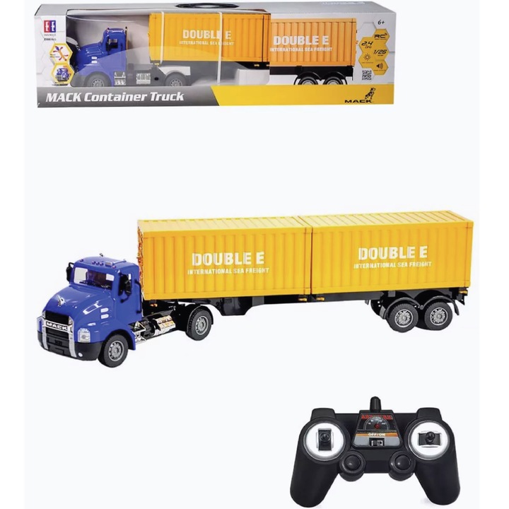 Camion transport container RC CaDa MACK 114SD scara 1:26, E666-003