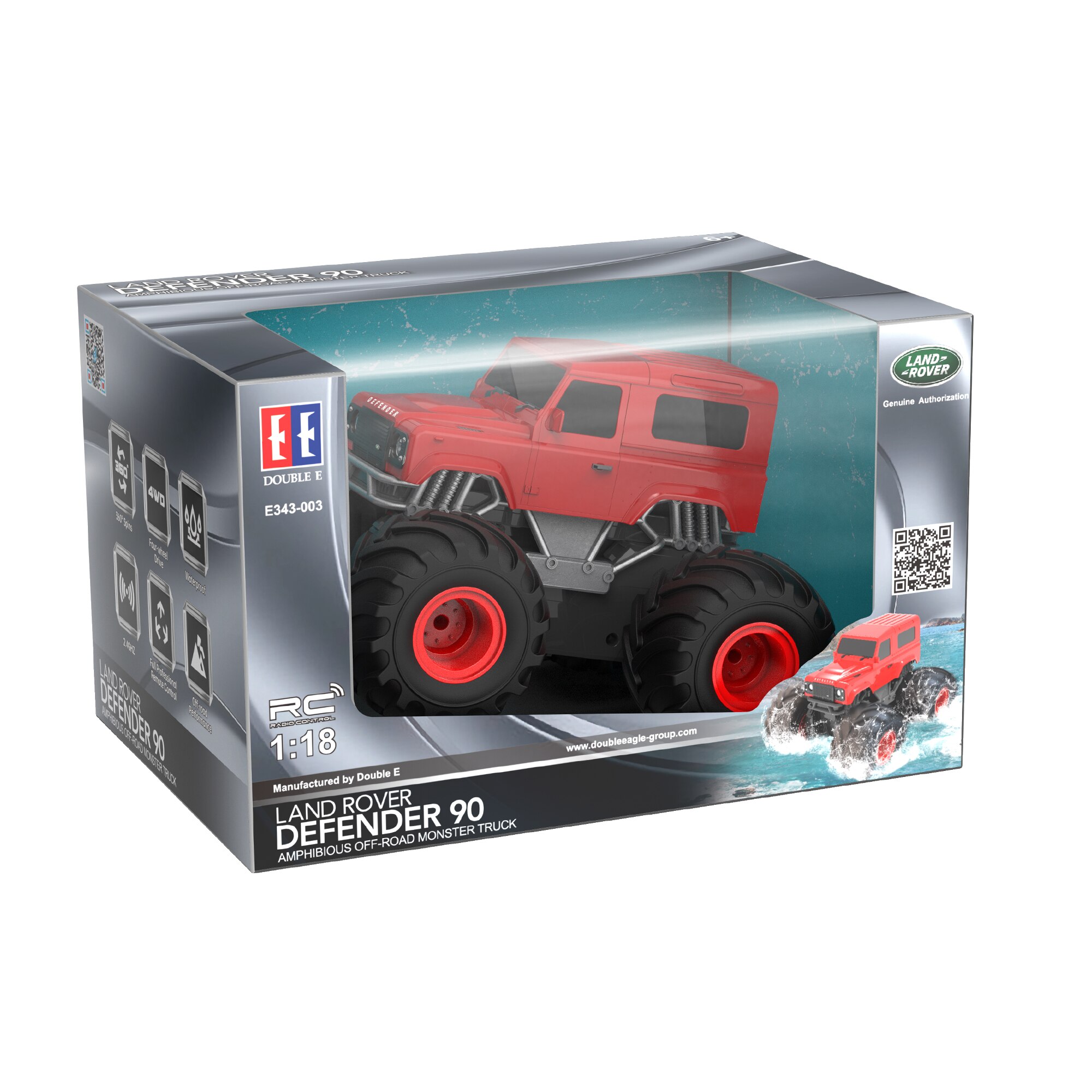 Masinuta RC CaDa Land Rover D90 Amphibious Monster Truck, E343-003