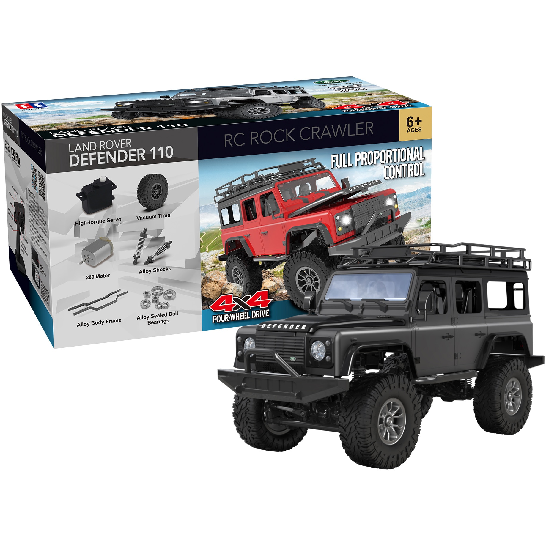 Masinuta RC CaDa Land Rover Defender D110 Monster Truck scara 1:14