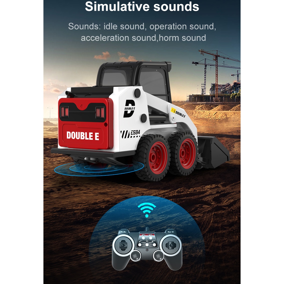 Mini Excavator RC CaDa scara 1:14, E594-003 - eMAG.ro