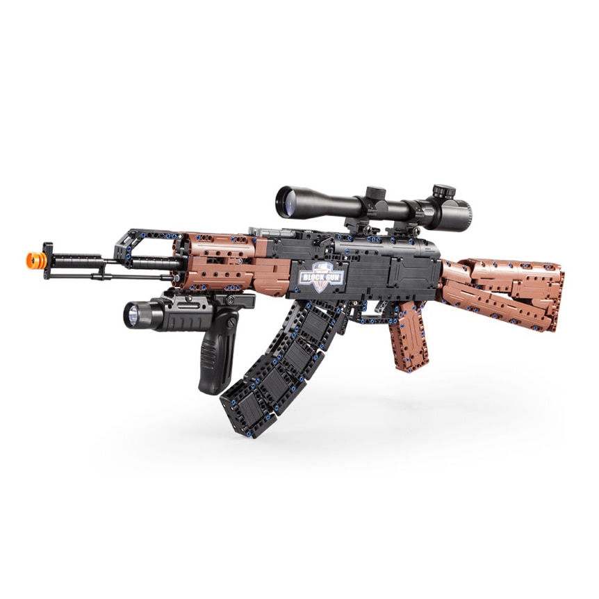 Set constructie CaDa - Arma de asalt AK47 C61009W, 738 piese - eMAG.ro