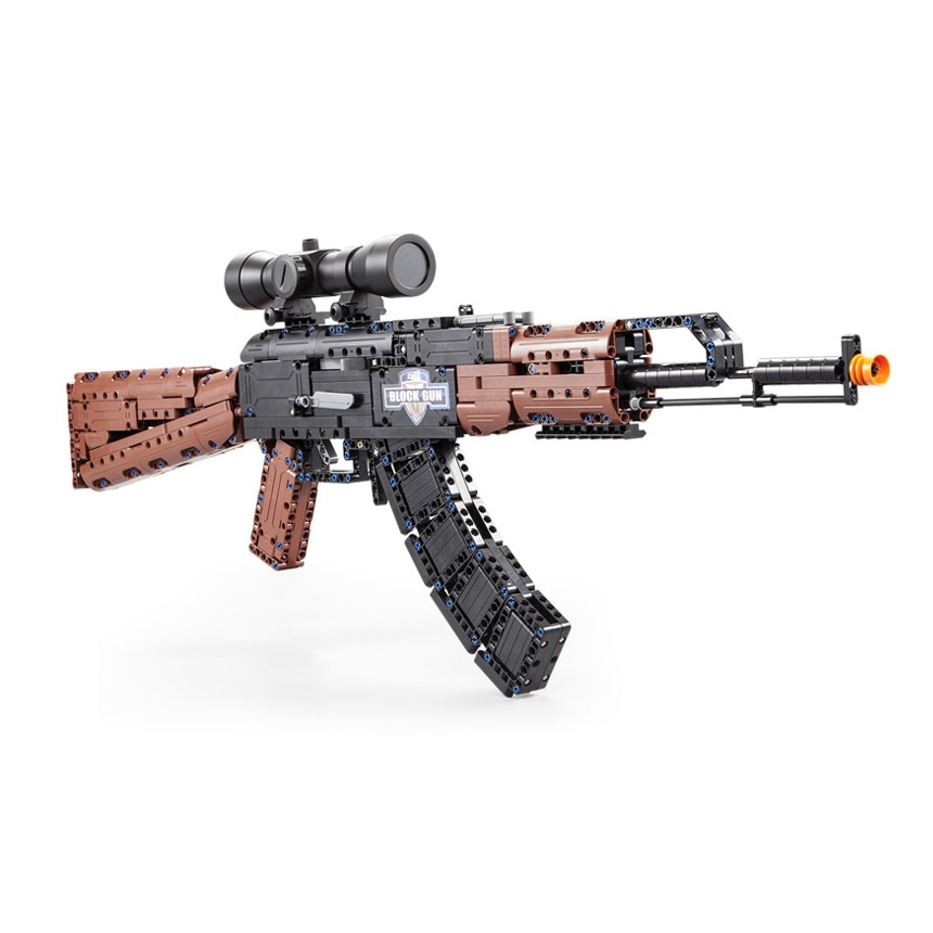 Set constructie CaDa - Arma de asalt AK47 C61009W, 738 piese - eMAG.ro