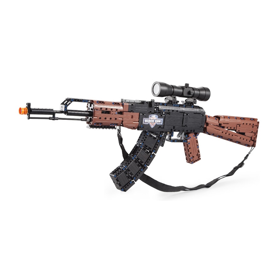 Set constructie CaDa - Arma de asalt AK47 C61009W, 738 piese - eMAG.ro