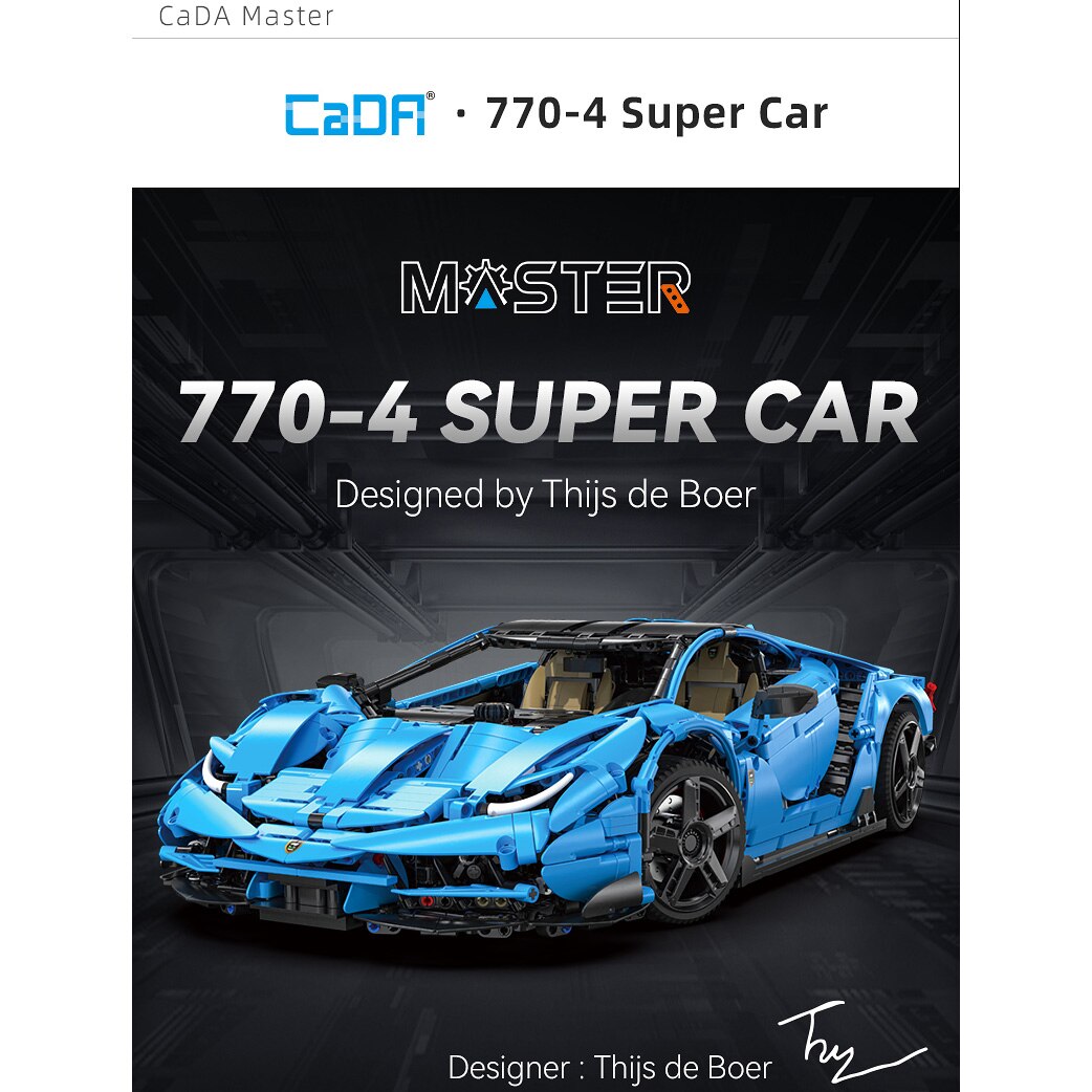 Set constructie CaDa - Masinuta Master 770-4 Super Car, scara 1:8