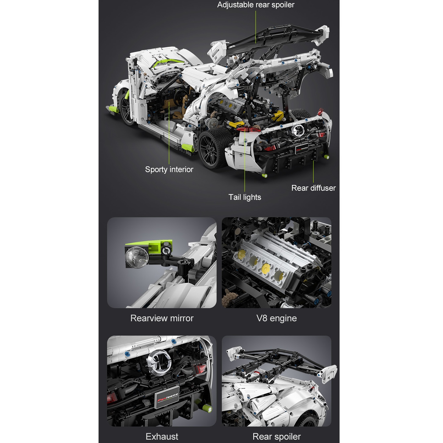 Set constructie CaDa - Masinuta Master - 1:8 Fantasma C61048W