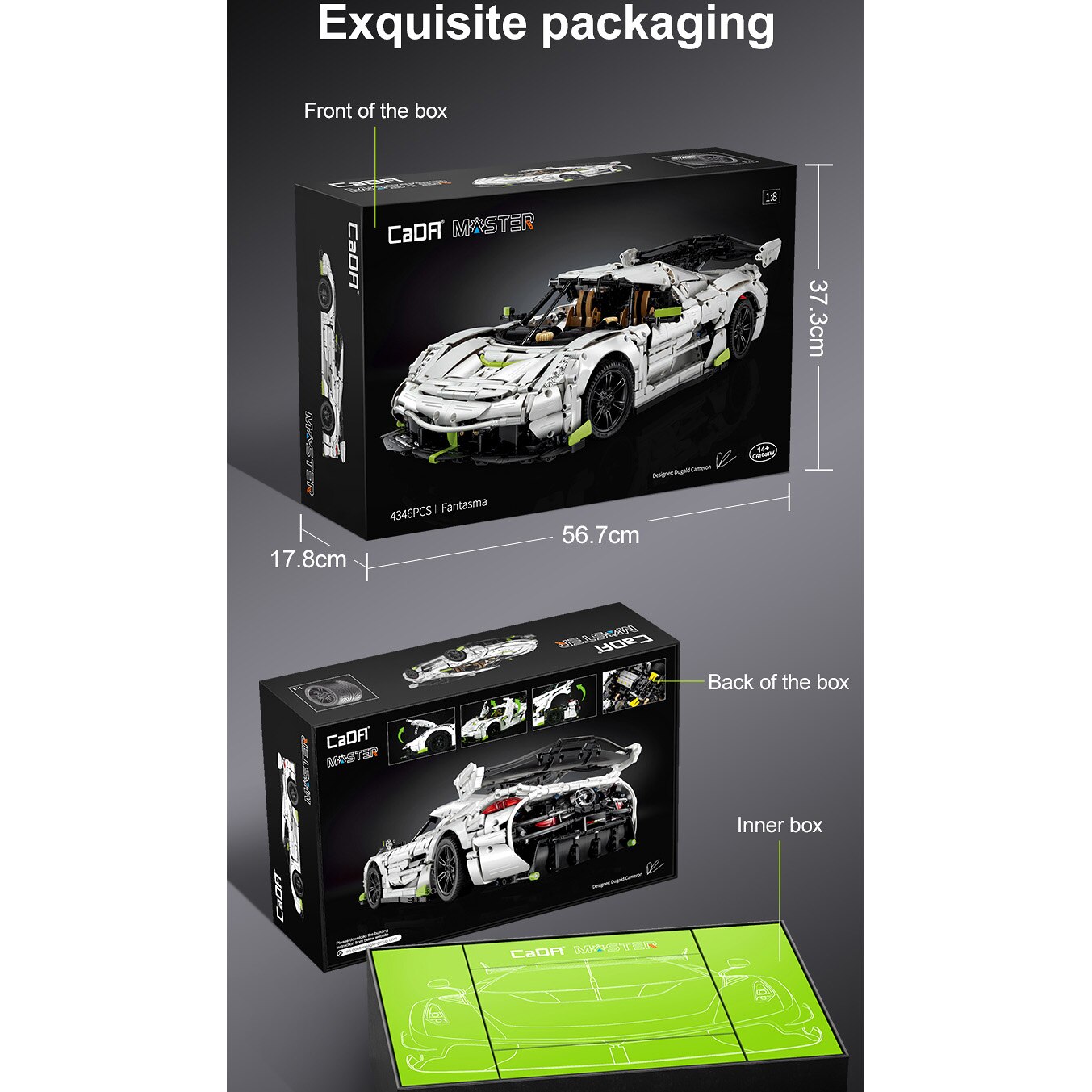 Set constructie CaDa - Masinuta Master - 1:8 Fantasma C61048W