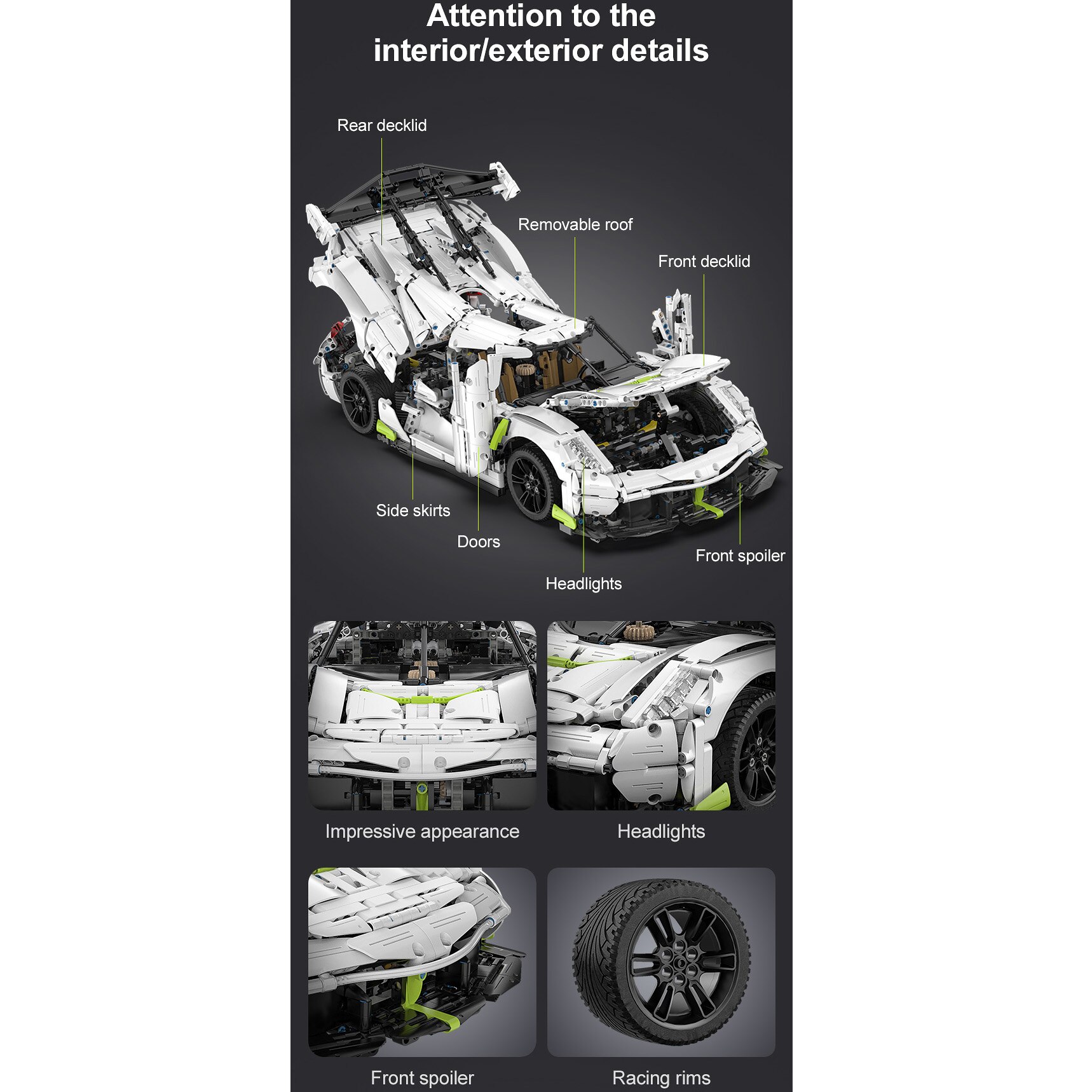 Set constructie CaDa - Masinuta Master - 1:8 Fantasma C61048W