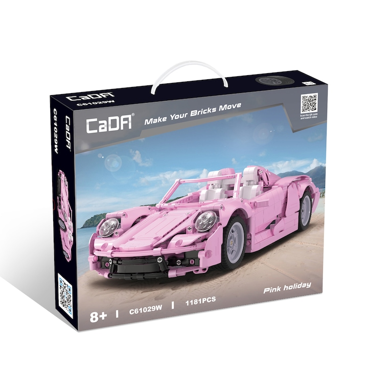 Конструктор CaDa - Кола Pink Holiday C61029W, 1181 части