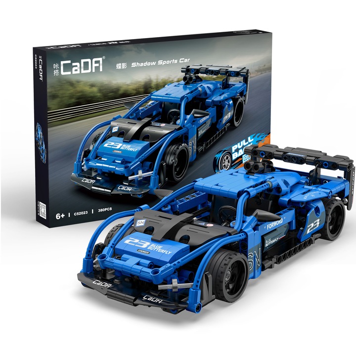 Конструктор CaDa - Количка Shadow Sports Car C52023W, 380 части