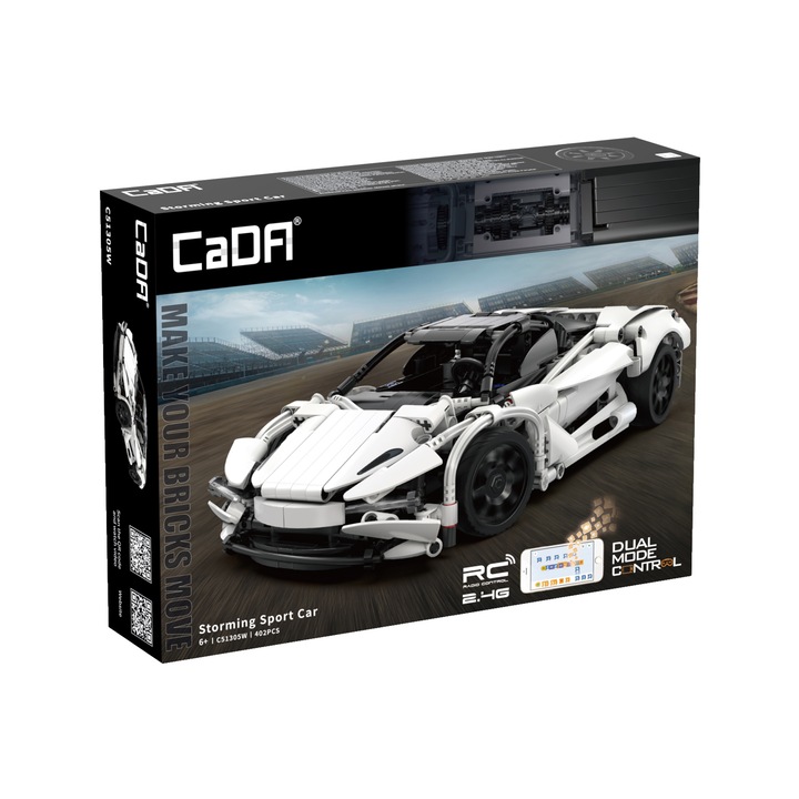 CaDa Storming Sport Car 51305W építőkészlet, méretarány 1:14, 402 db