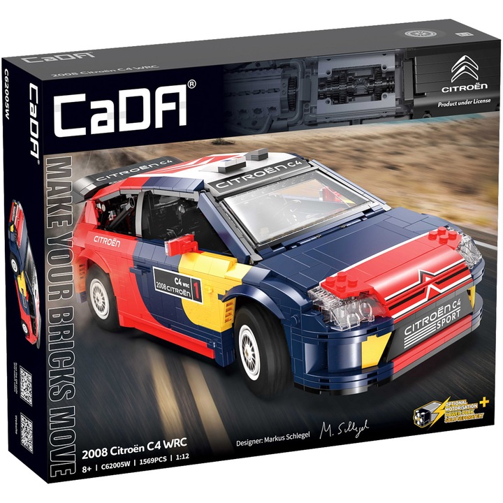 Конструктор CaDa - Количка 2008 Citroen C4 WRC C62005W, 1569 части