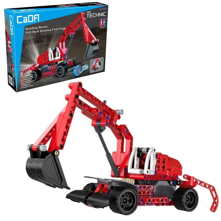 Set de constructie CaDa - Excavator C52012W, 235 piese