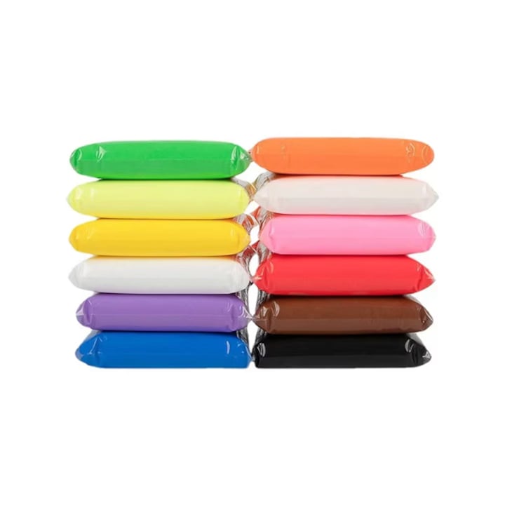 Set Plastilina Impact Vision®, 12 pungi, multicolora, cu accesorii de modelare, 120 grame