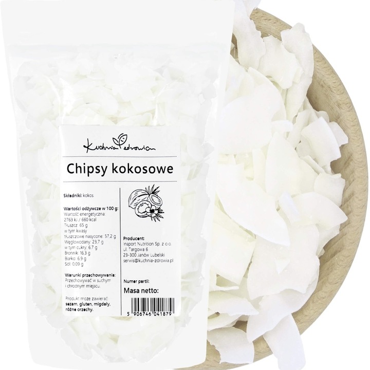 Chipsuri de cocos 100 g - fulgi naturali fara aditivi
