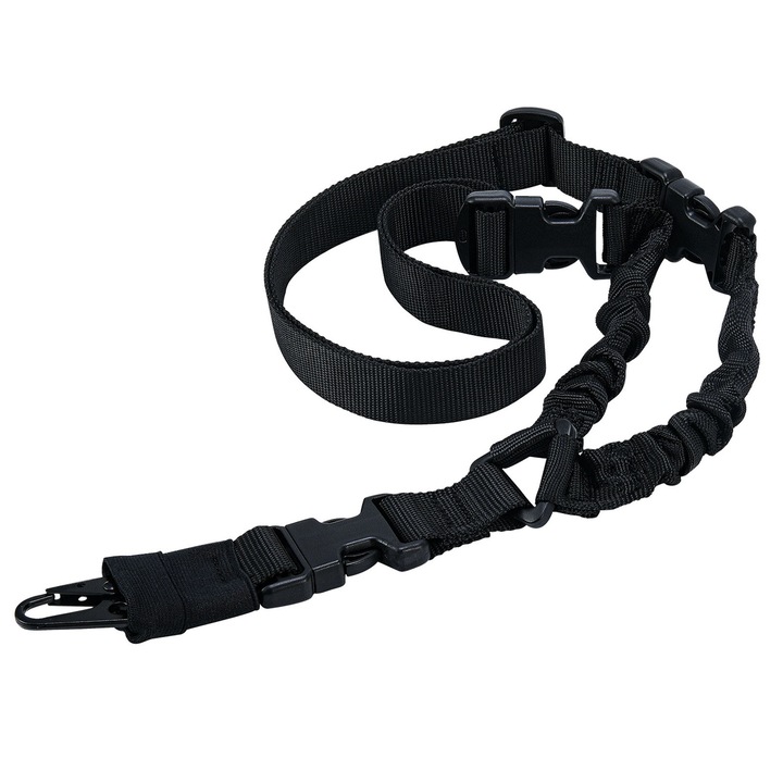 Curea tactica reglabila arma, Axroad Mall, Impermeabil, Usor de dezasamblat, Interval reglabil este de 135-175 cm, Potrivit pentru antrenament in aer liber, misiune, lupta, fani militari, Nylon, 2.8 cm latime, Negru