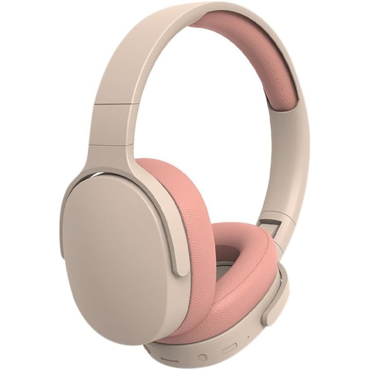 Casti Over the Ear, Sport& Gaming, VALA® Fashion Boutique P2961, Noise Reduction, Wireless, Bluetooth, Microfon, Roz