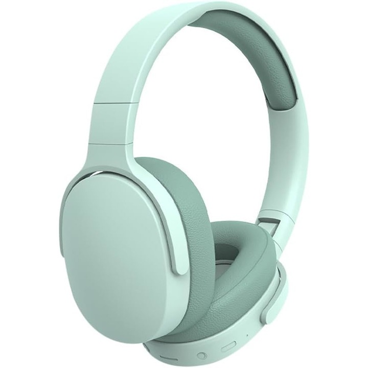 Casti Over the Ear, Sport& Gaming, VALA® Fashion Boutique P2961, Noise Reduction, Wireless, Bluetooth, Microfon, Verde Deschis