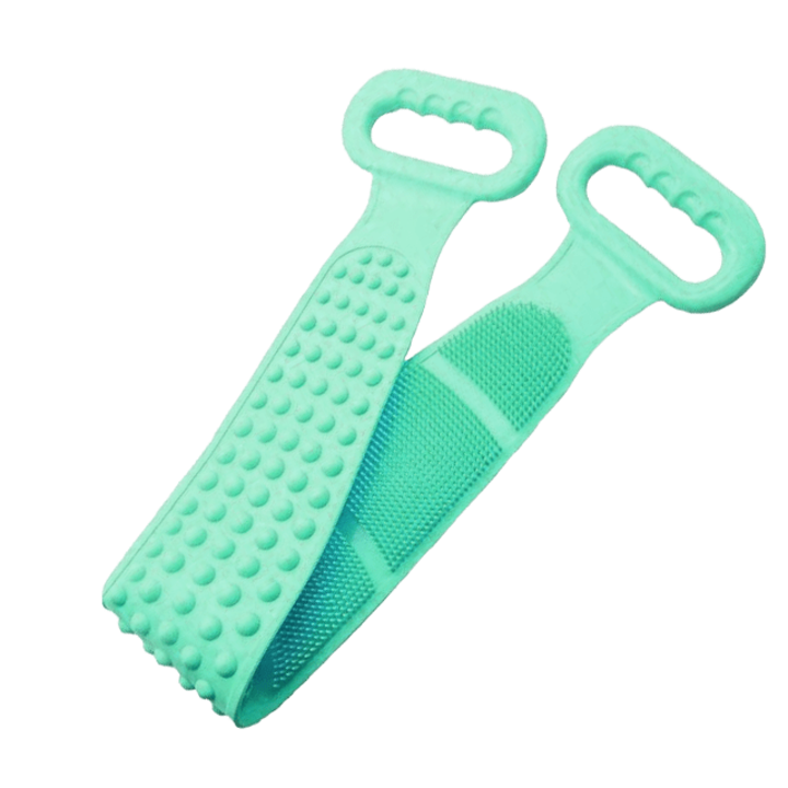 Rila Crafts Back Scrubber hámlasztó szilikon fürdőszivacs, zöld