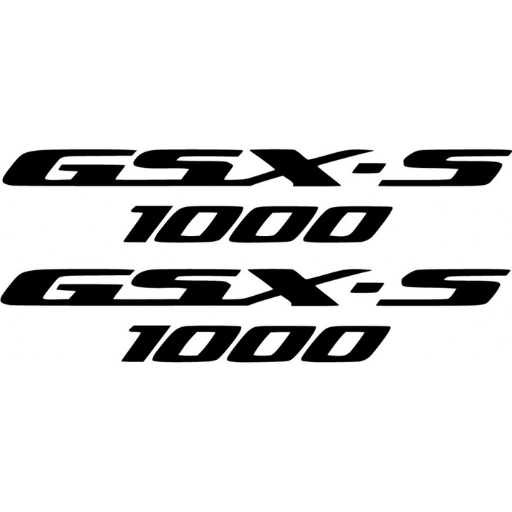 Sticker x2, Suzuki GSX S1000, Negru, 20cm
