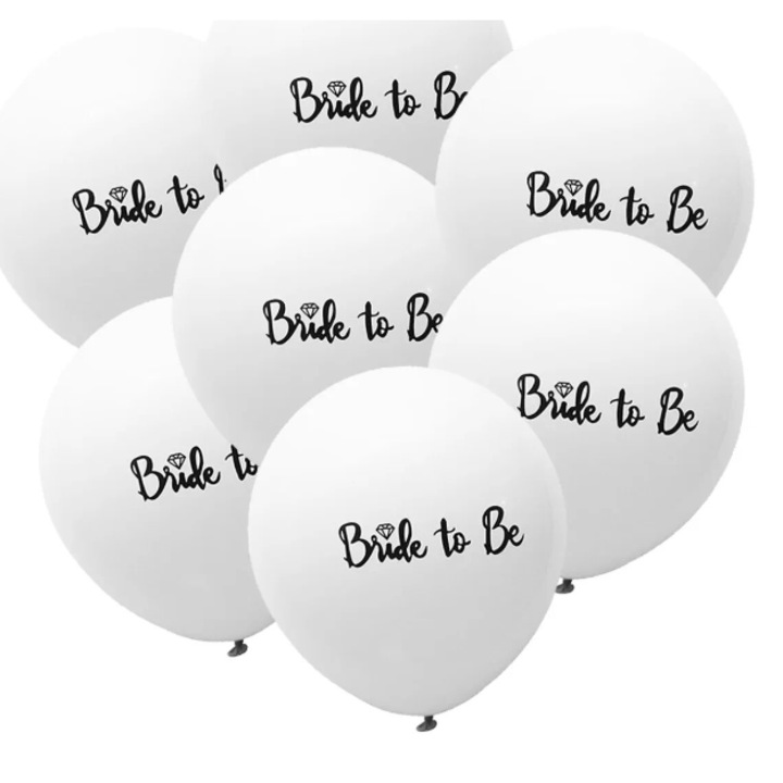 Set 6 Baloane "Bride to be" Albe Selling Depot