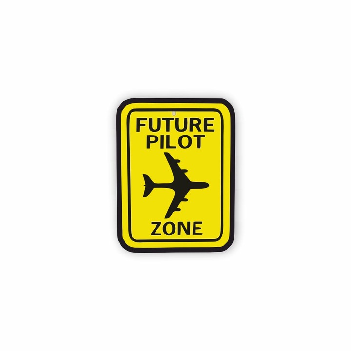 Insigna din lemn cu brosa Pilot zone, multicolor, 3 cm