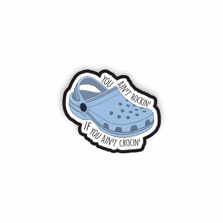 Insigna din lemn cu brosa Crocin, multicolor, 3 cm