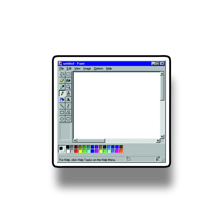 Insigna din lemn cu brosa Paint, multicolor, 3 cm