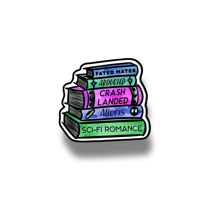 Insigna din lemn cu brosa Sci-fi, multicolor, 3 cm