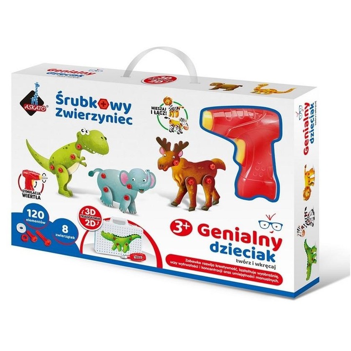 Set de construit, Askato, 3+, 40 piese, Multicolor