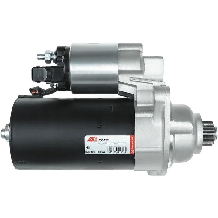 Indító AS-PL S0025, 12V, 1,8 kW, 10 fog, 76x52,6 mm
