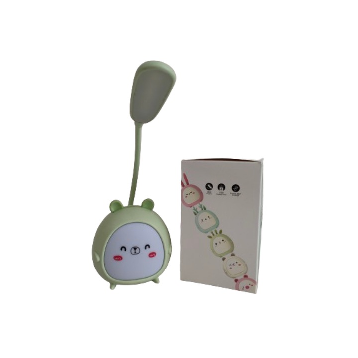 LED Настолна лампа, форма на мече, акумулаторна