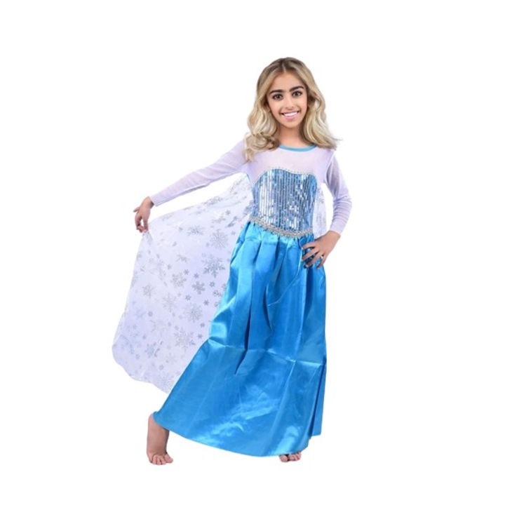Карнавална рокля Elsa Frozen, Depox, синя, размер S, 110см