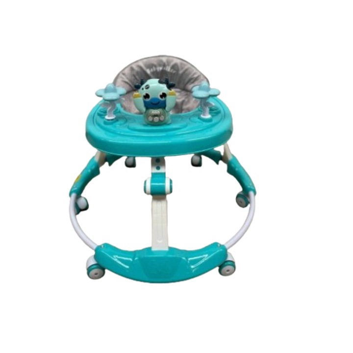 Premergator, cu roti de silicon, reglabil pe inaltime, Bubu-Still, Jucarie detasabila, Antirasturnare, Albastru