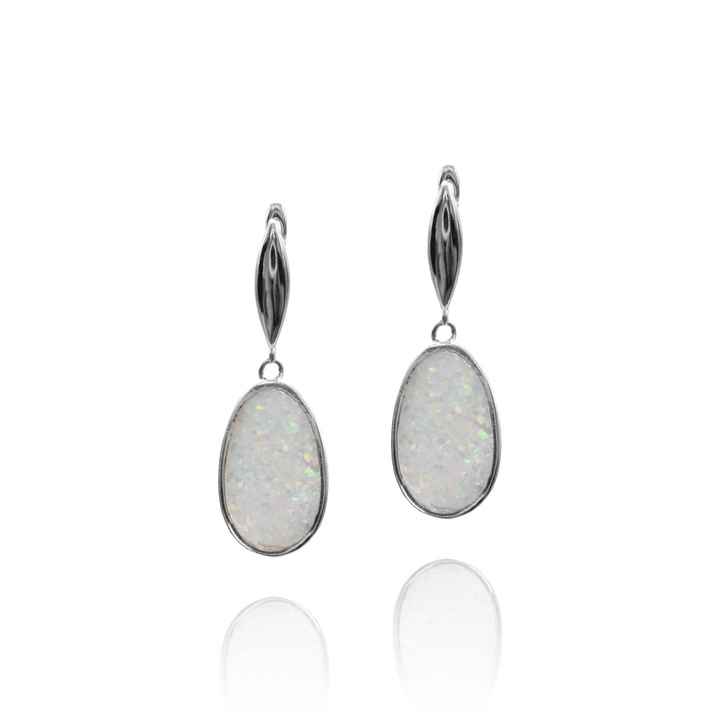 Cercei din argint, Piatra de Opal, 5.43 g