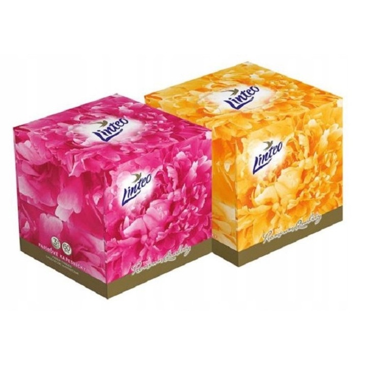 Set 2 cutii de servetele, Linteo, 60 Buc
