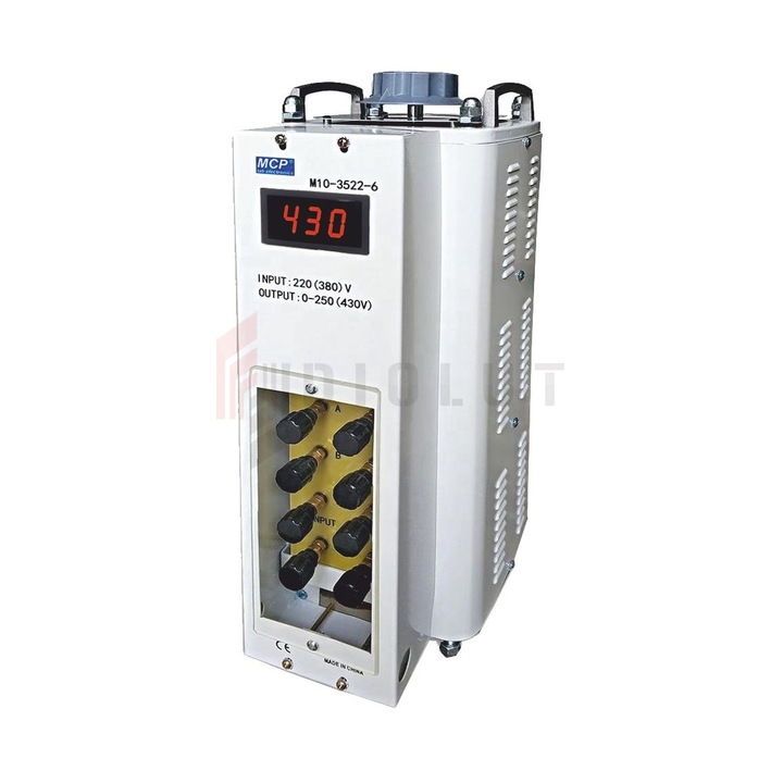 Autotransformator reglator M10-3522LCD-06 430V/8A 3x2000VA MCP trifazat