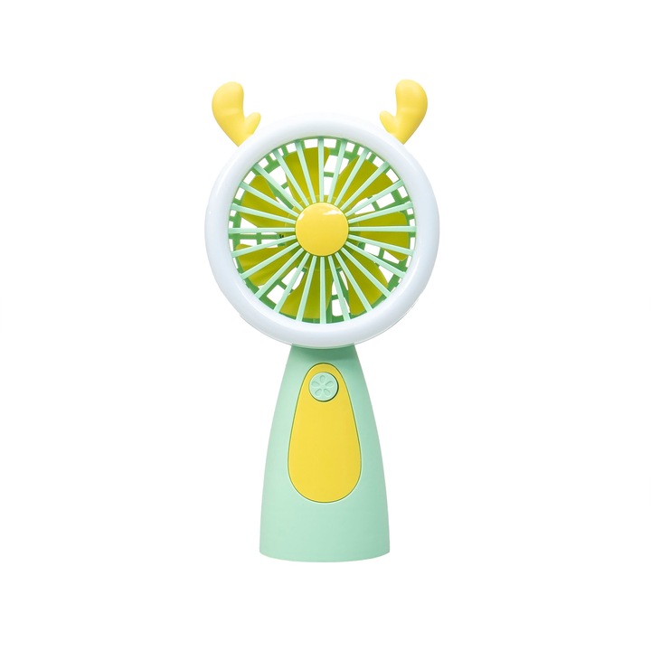 Ръчен вентилатор, USB захранване, 3.7w, 3 скорости, зелен / ZTS 8242_1
