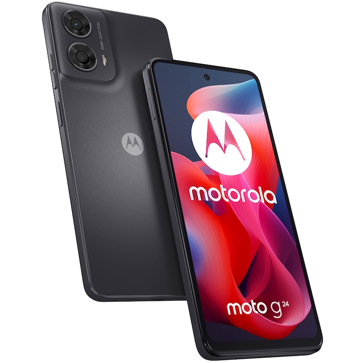 Telefon mobil Motorola Moto g24, Dual SIM, 4GB RAM, 128GB, Matte Charcoal
