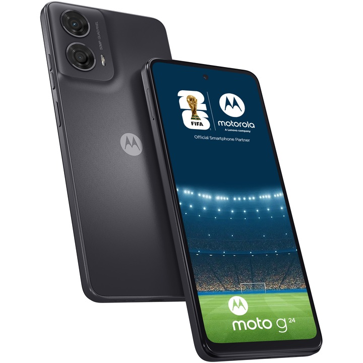 Смартфон Motorola Moto g24, 4GB RAM, 128GB, Matte Charcoal